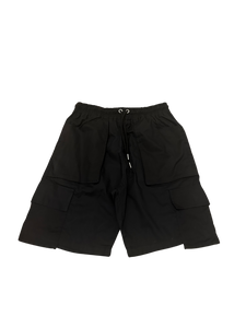 .Black Pocket Shorts