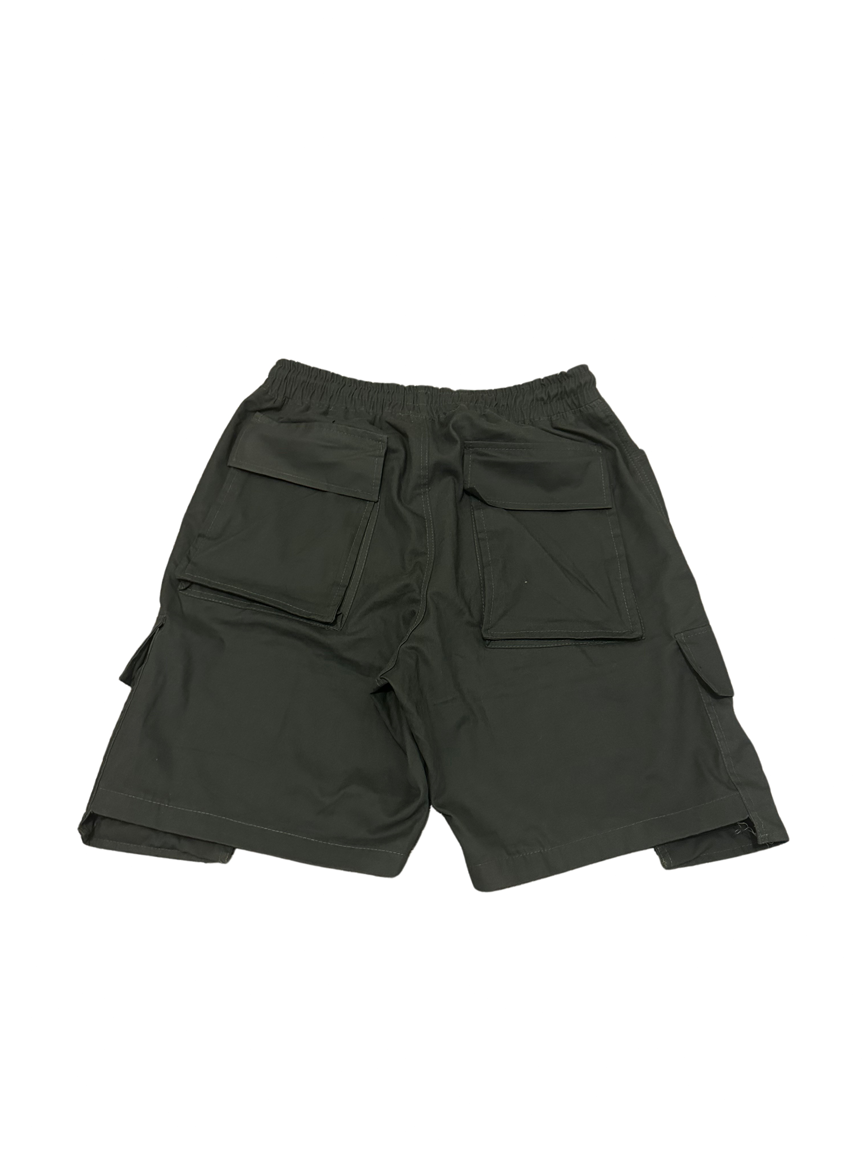 .Olive Pocket Shorts