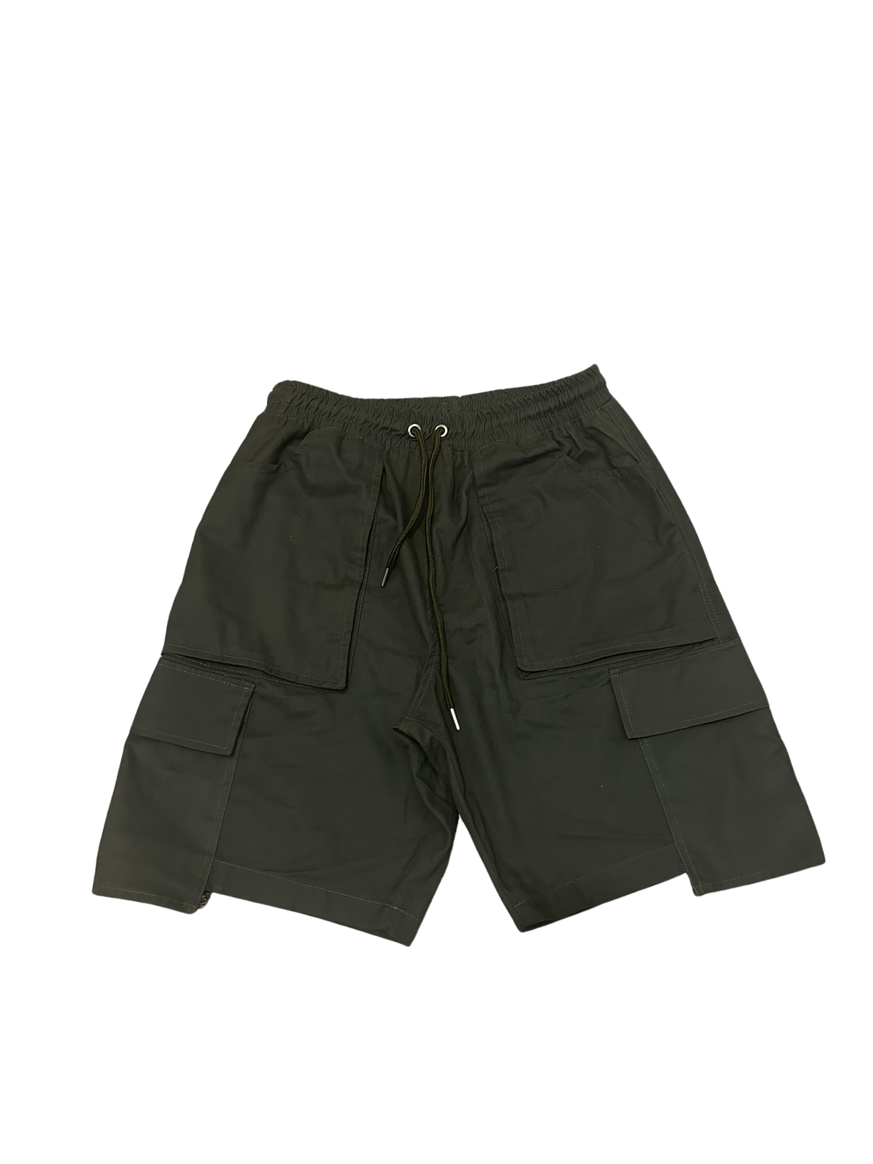 .Olive Pocket Shorts